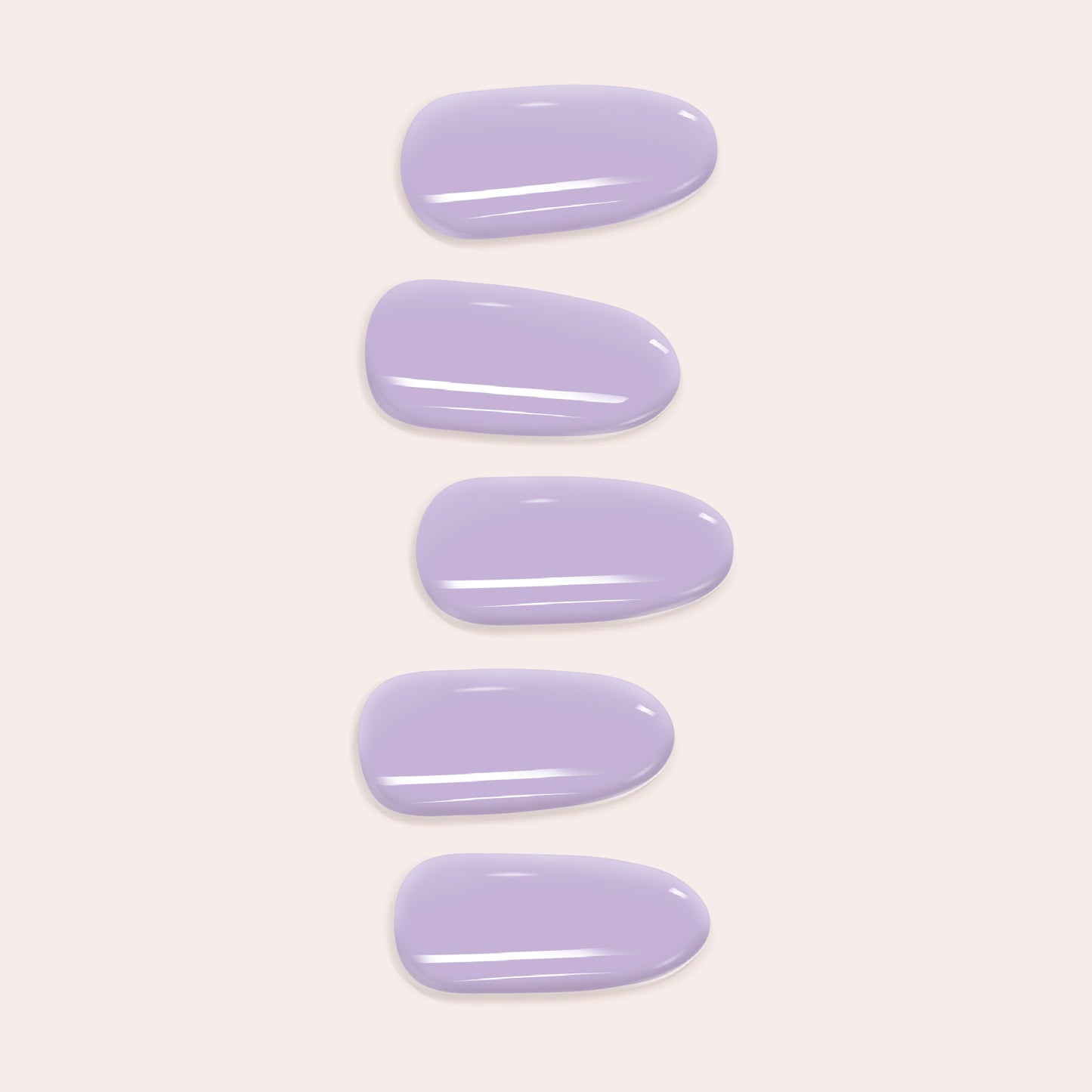 Lavender Gel Nail Sticker Kit – DIY Semicured Nails