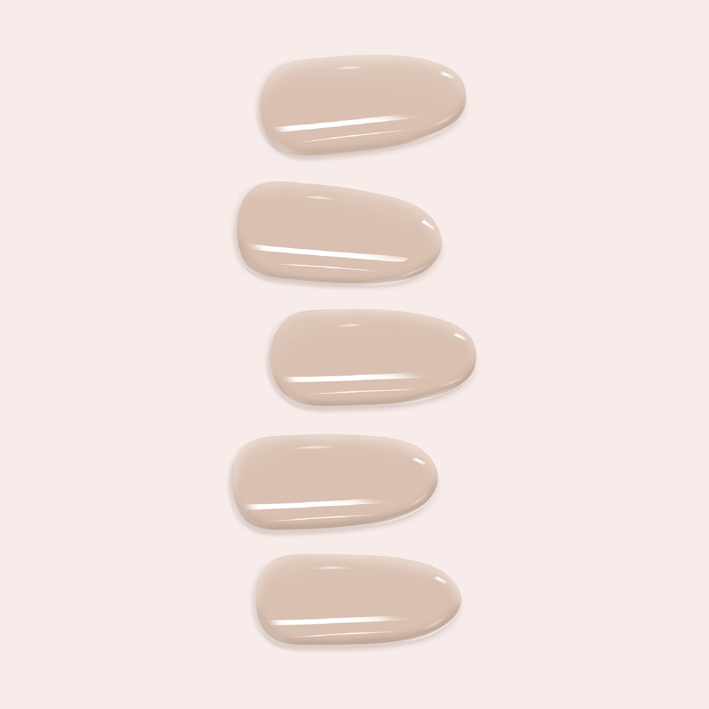 Taupe Beige Gel Nail Sticker Kit – DIY Semicured Nails