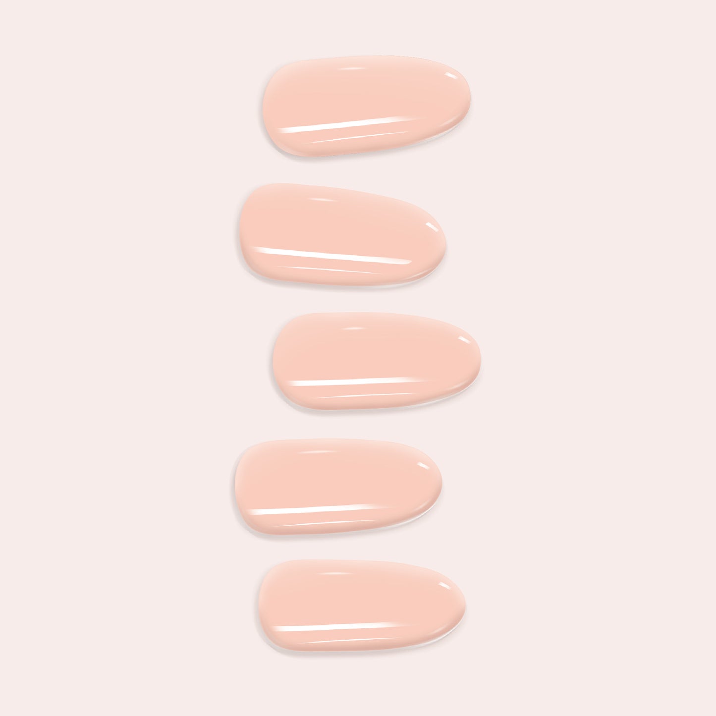 Blush Beige Gel Nail Sticker Kit – DIY Semicured Nails