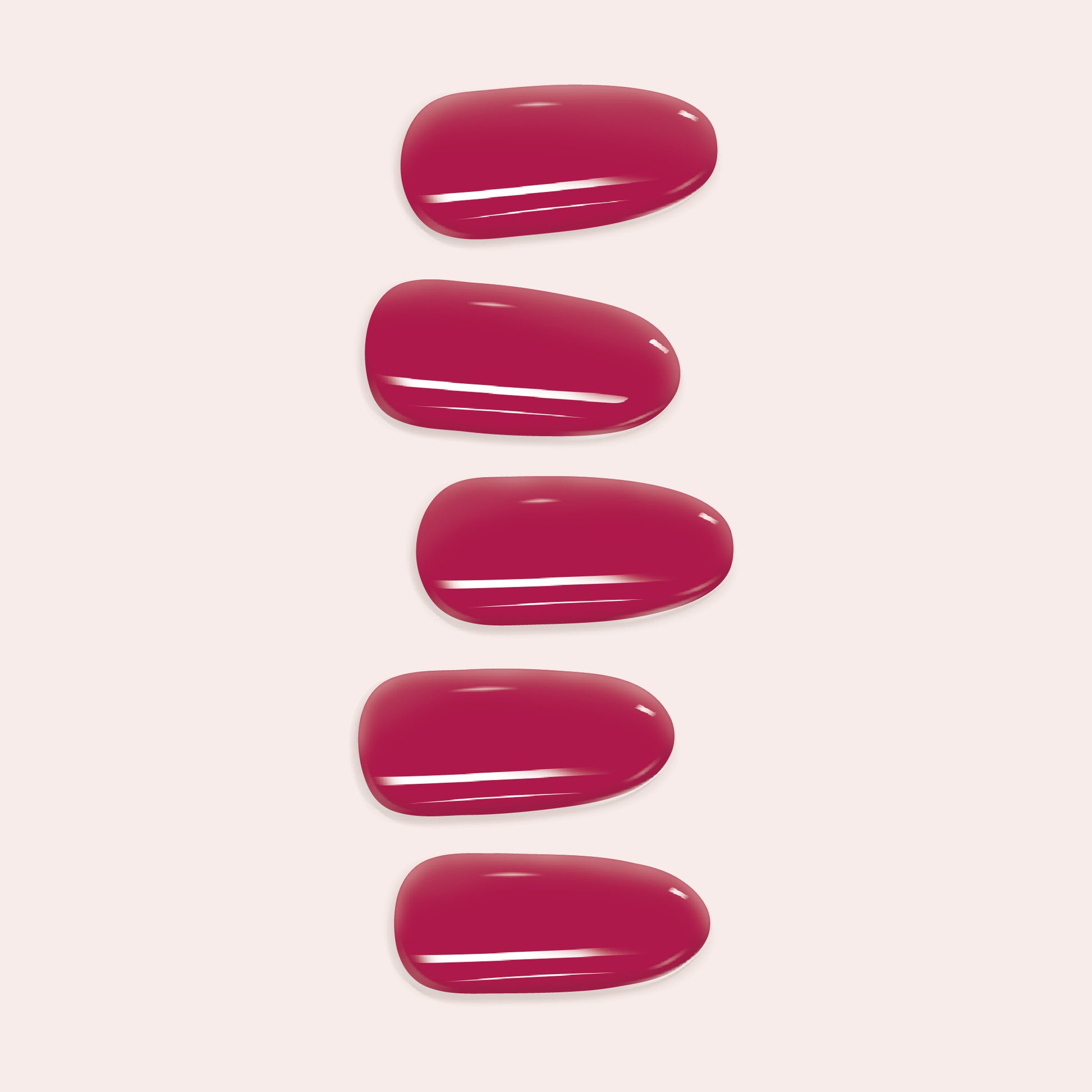 Bright Red DIY Gel Nail Sticker Kit in a classic, vibrant crimson shade for a bold, glossy semi-cured manicure at home.