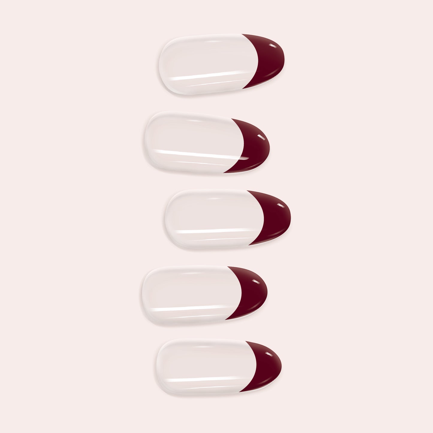 Electric Violet French Tip DIY Gel Nail Sticker Kit, featuring bold purple tips on a clear or natural base for a modern semi-cured manicure.