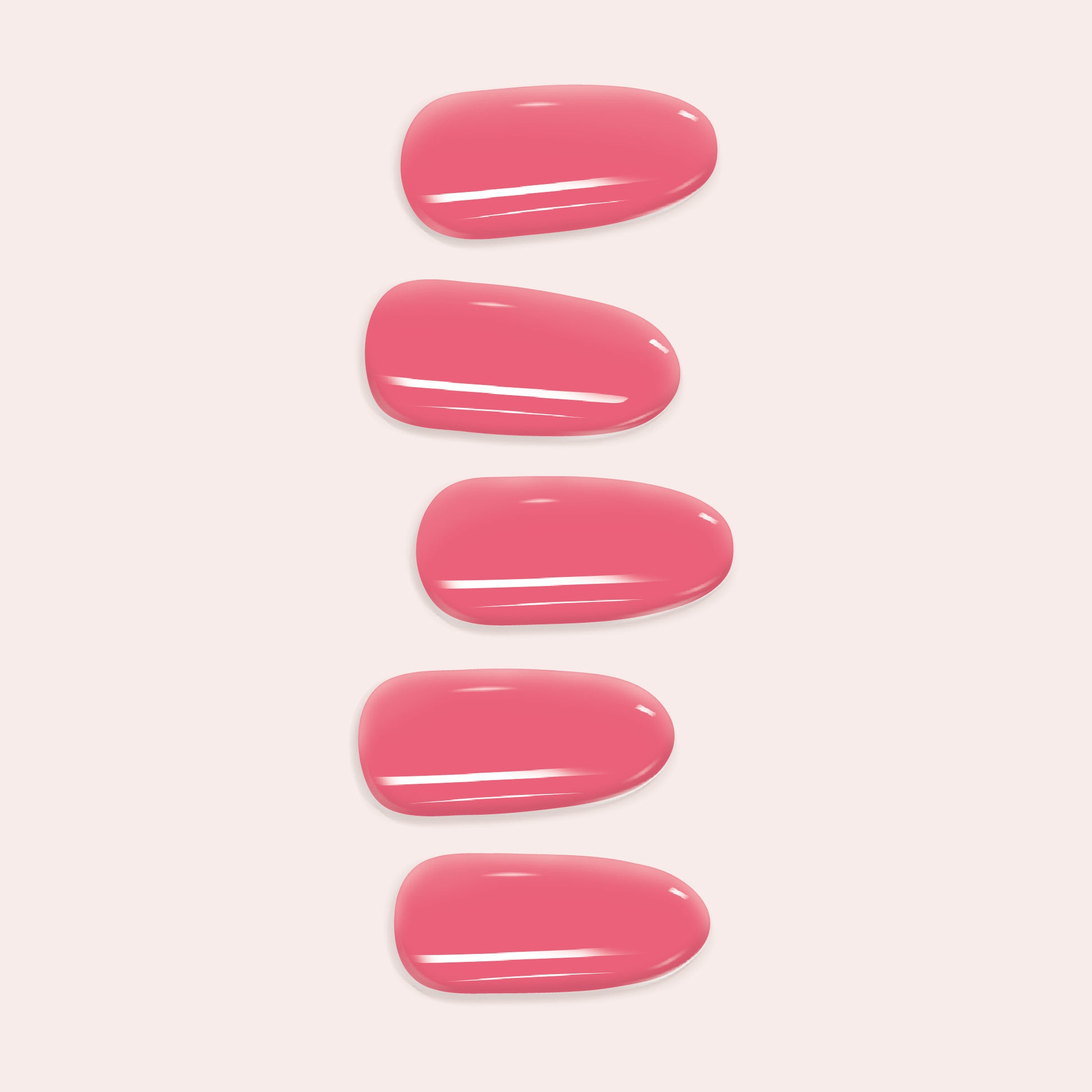 Raspberry Pink DIY Gel Nail Sticker Kit in a vibrant, juicy pink shade for a bold semi-cured manicure at home.